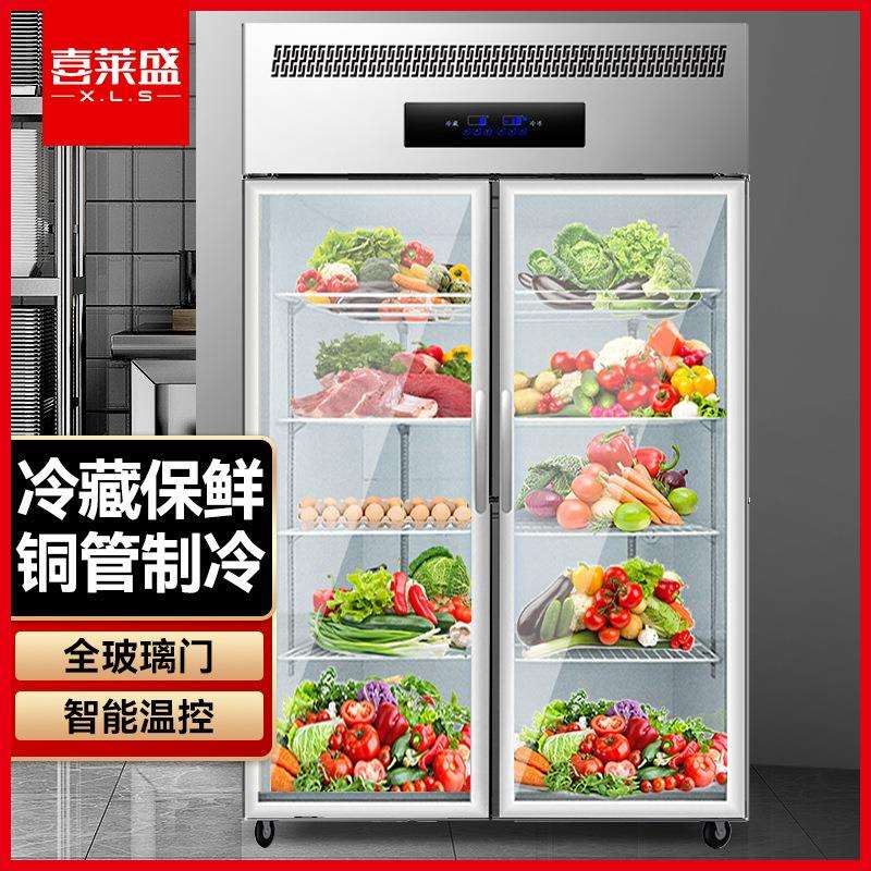 喜莱盛食品留样柜学校公司食堂用水果蔬菜留样保鲜冷藏冰箱展示柜