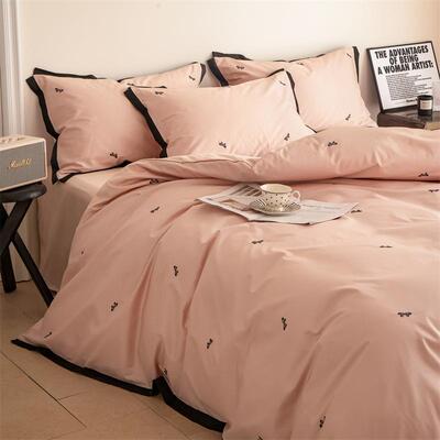 法式100S长绒棉刺绣四件套全棉纯棉新款被套床单床笠公主床上用品