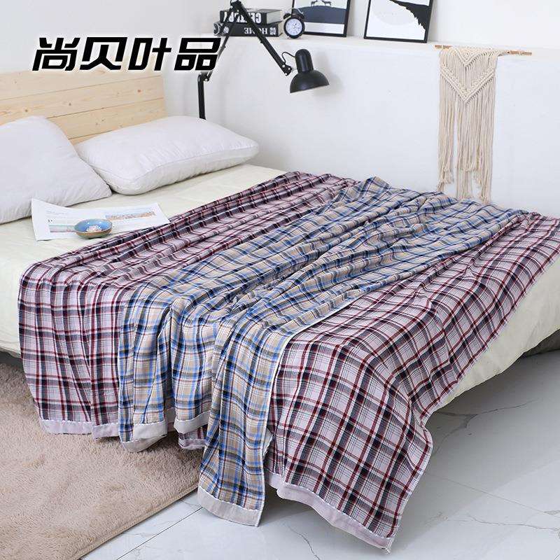 夏季竹纤维毯双层竹纤维单人毛巾被150*200美式风格盖毯夏凉被