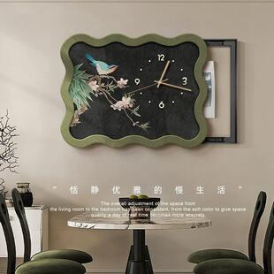 中古风餐厅电表箱法式复古多媒体遮丑箱配电箱电闸盒推拉遮挡挂画