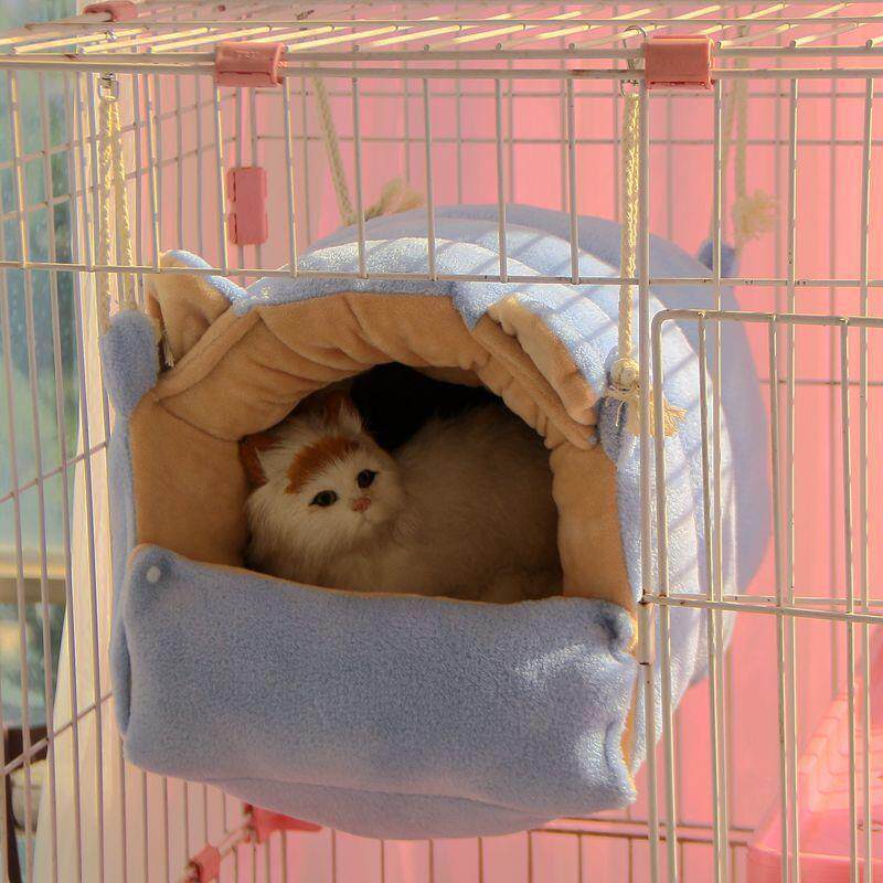 猫吊床挂窝冬季保暖猫咪吊床悬挂宠物窝睡袋猫笼吊篮猫窝冬季加热