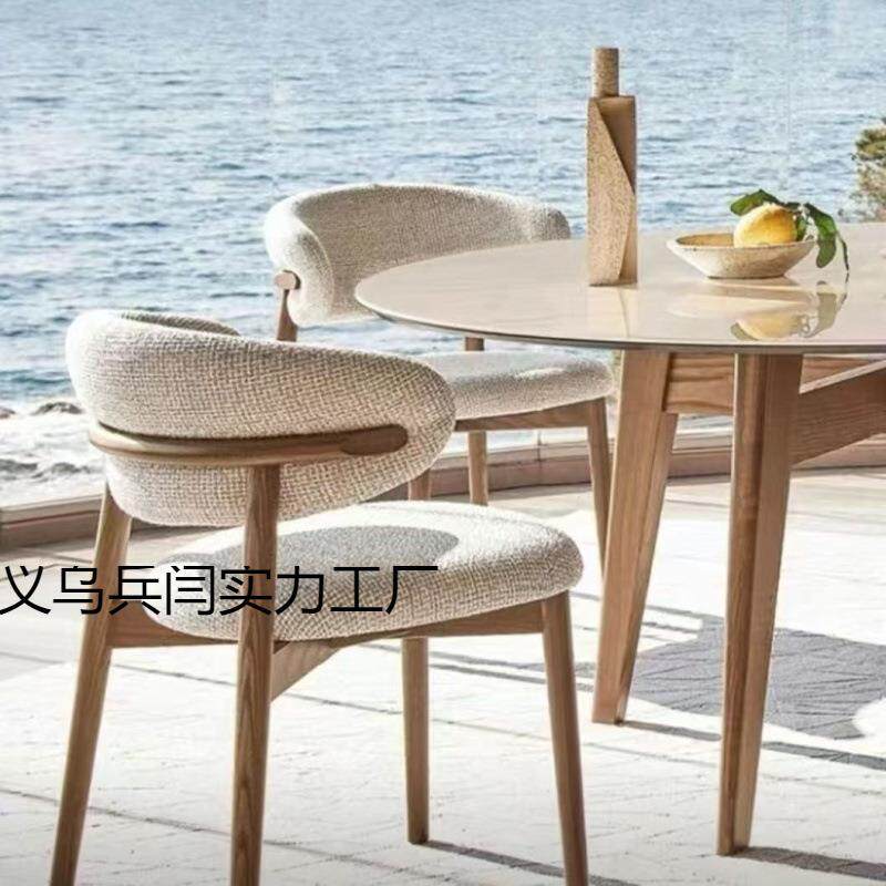北欧餐椅靠背椅酒店餐厅休闲椅子家用轻奢北欧现代靠背简约餐桌椅