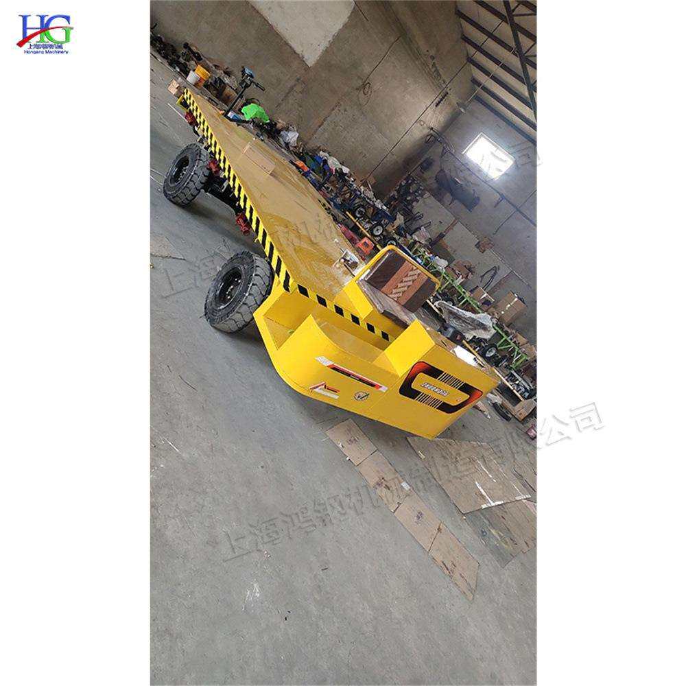铁路建设电动平板车 座驾式四轮工具托运车 路桥工程货物运输搬运