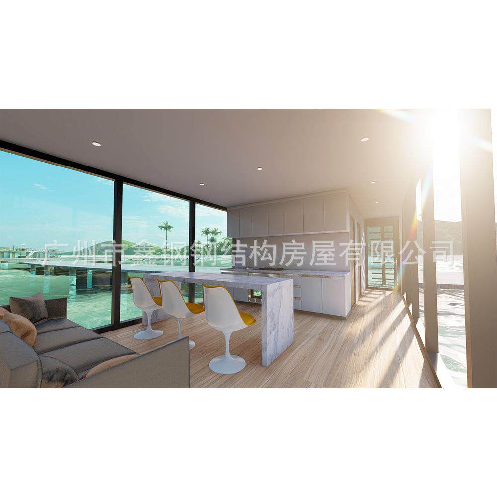 户外文旅船屋民宿度假村水上网红水上城堡船屋海边酒店漂浮移动屋
