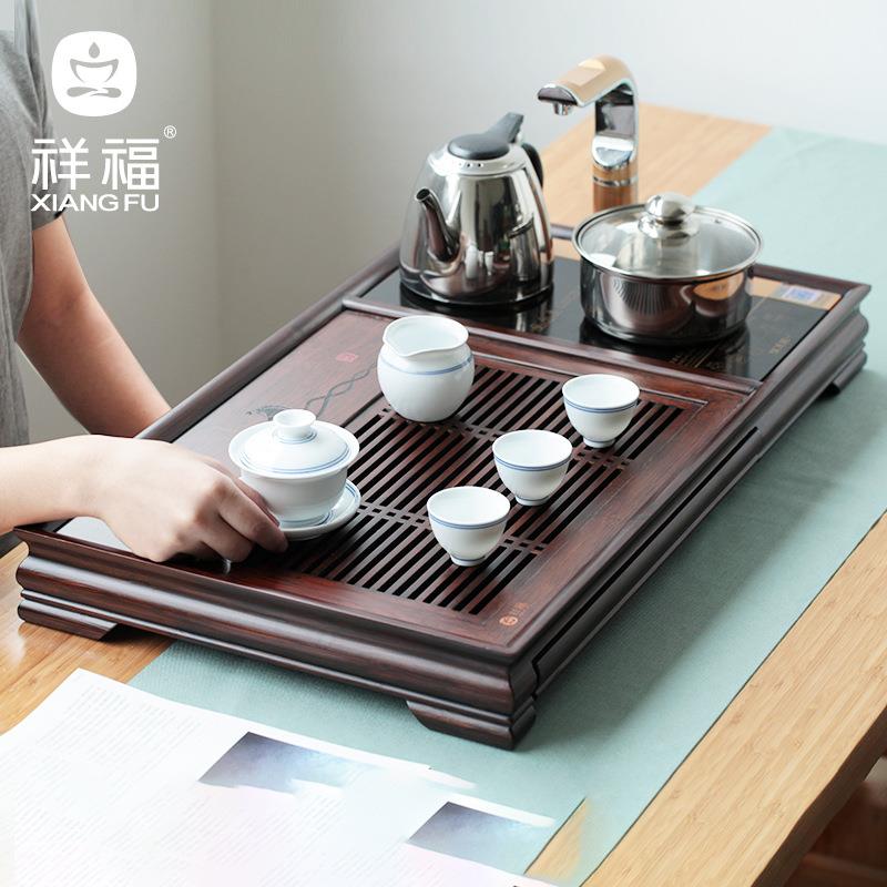 祥福茶具茶盘套装小茶台托盘家用办公室烧水壶全自动一体