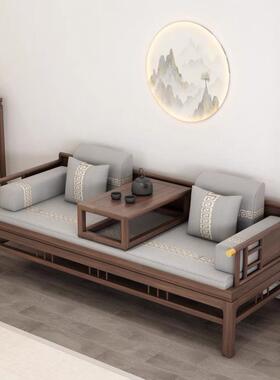 源头工厂价TXP2中式罗汉床推拉沙发床客小户型禅意家具现代床榻两