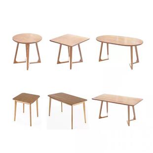 A8L实木咖啡厅奶茶店桌子洽谈甜品桌椅组合餐饮两四人小圆方桌长