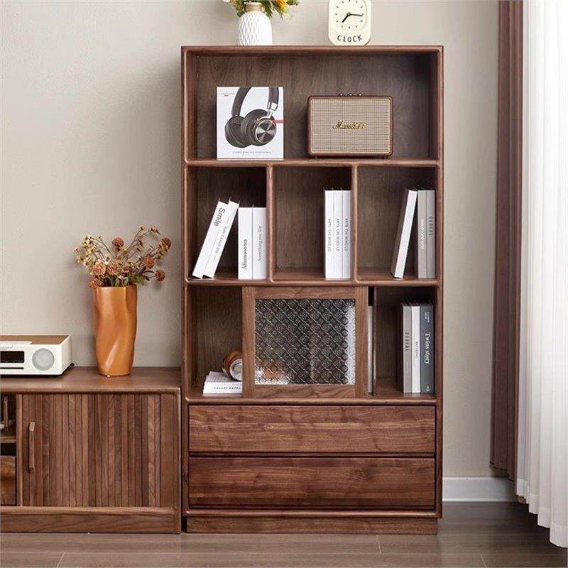 北美黑胡桃木全实木边柜现代简约电视墙实木角柜樱桃木客厅小书柜,电子元器件市场,其它元器件,淘宝优惠券,粉丝福利购,淘宝优惠卷