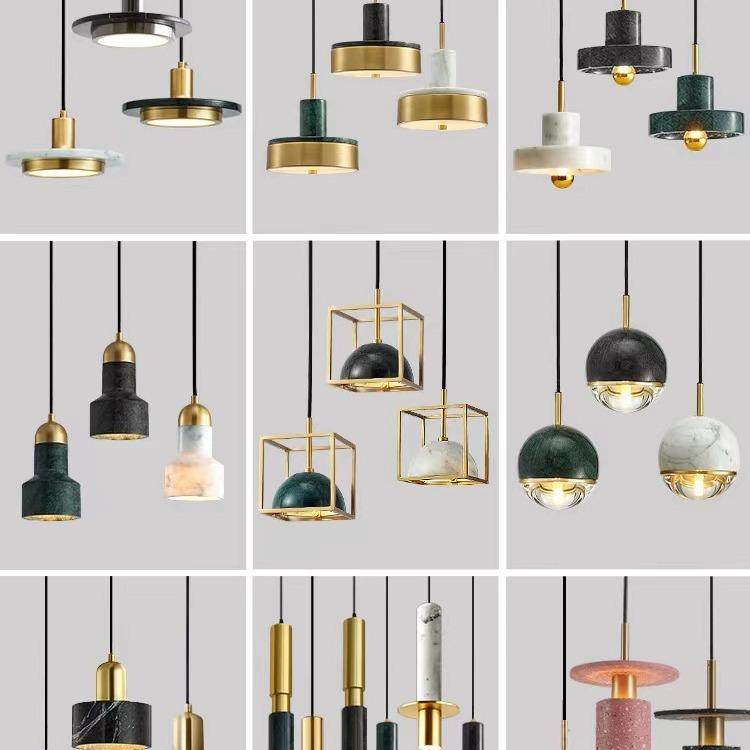 灯北欧简约创意餐厅吧台小吊灯卧室床头现代轻奢餐桌单头大理石吊