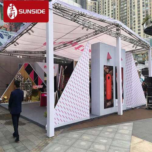 深圳租售桁架展架背景舞台T台展厅桁架背景喷绘灯布广告