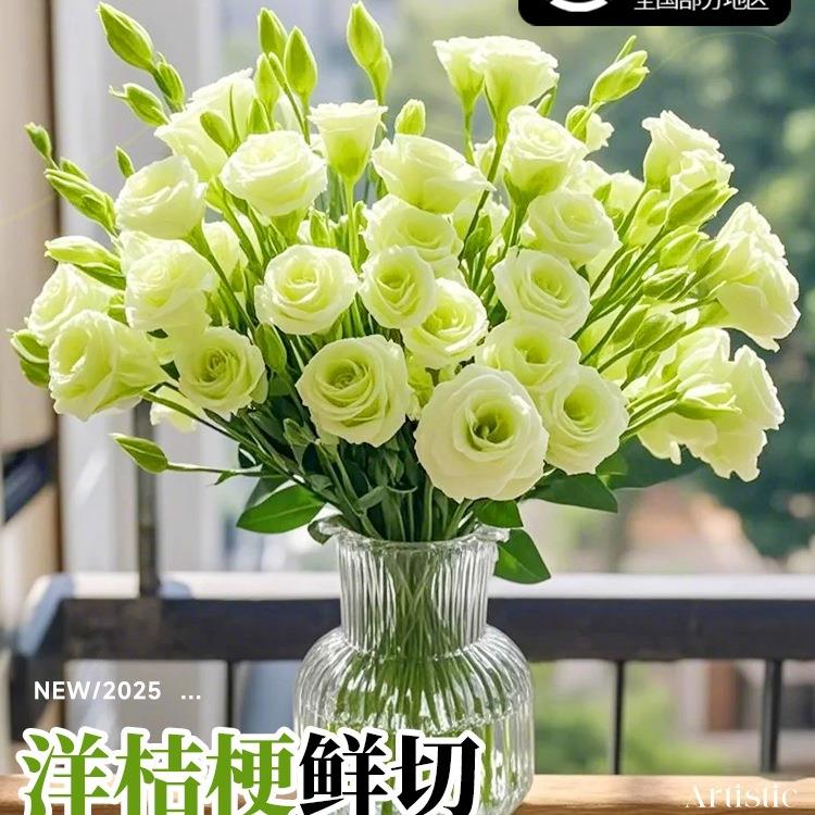 专属情人节洋桔梗鲜花插花云南直发水养鲜切花客厅办公室花瓶插花