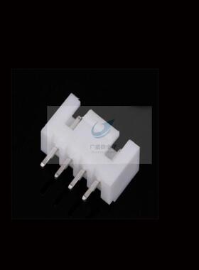 PHBPH4A2.54mm间距立式白色带锁扣连接接线端子4P直针插针