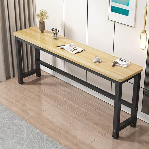 简约长条桌书桌现代卧室家用办公小户型靠墙窄台式写字桌子电脑