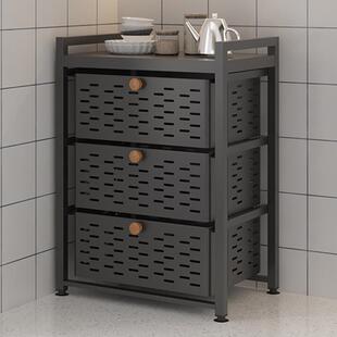 厨房抽拉式置物架可移动家用收纳架夹缝储物柜子厂落地多层储物架