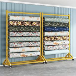 单面布料布卷展示架纺织面料货架家纺桌布薄膜布展架展仓库置