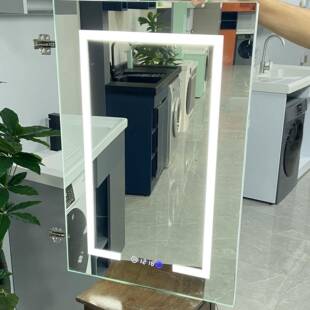 定制不锈钢铝合金智能镜柜门卫生间浴室柜带灯除雾LED玻璃镜子门