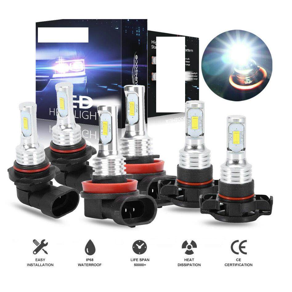 汽车LED大灯灯泡9005+H11LED远近光H16雾灯套装LEDHeadlights