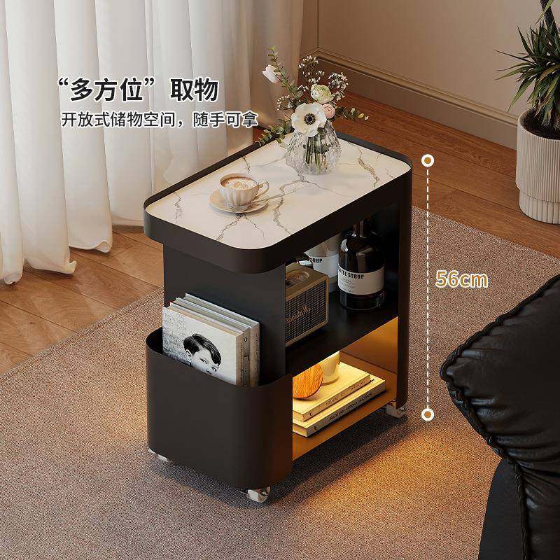 升级酒款跨境简约民宿沙发几移动迷你茶几店奢创MHQ意桌边轻子床