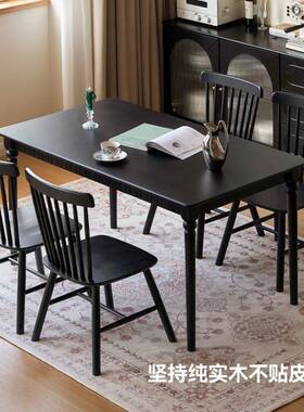 实木餐用椅黑吃复色古温莎椅家餐厅饭椅20250219子靠背椅