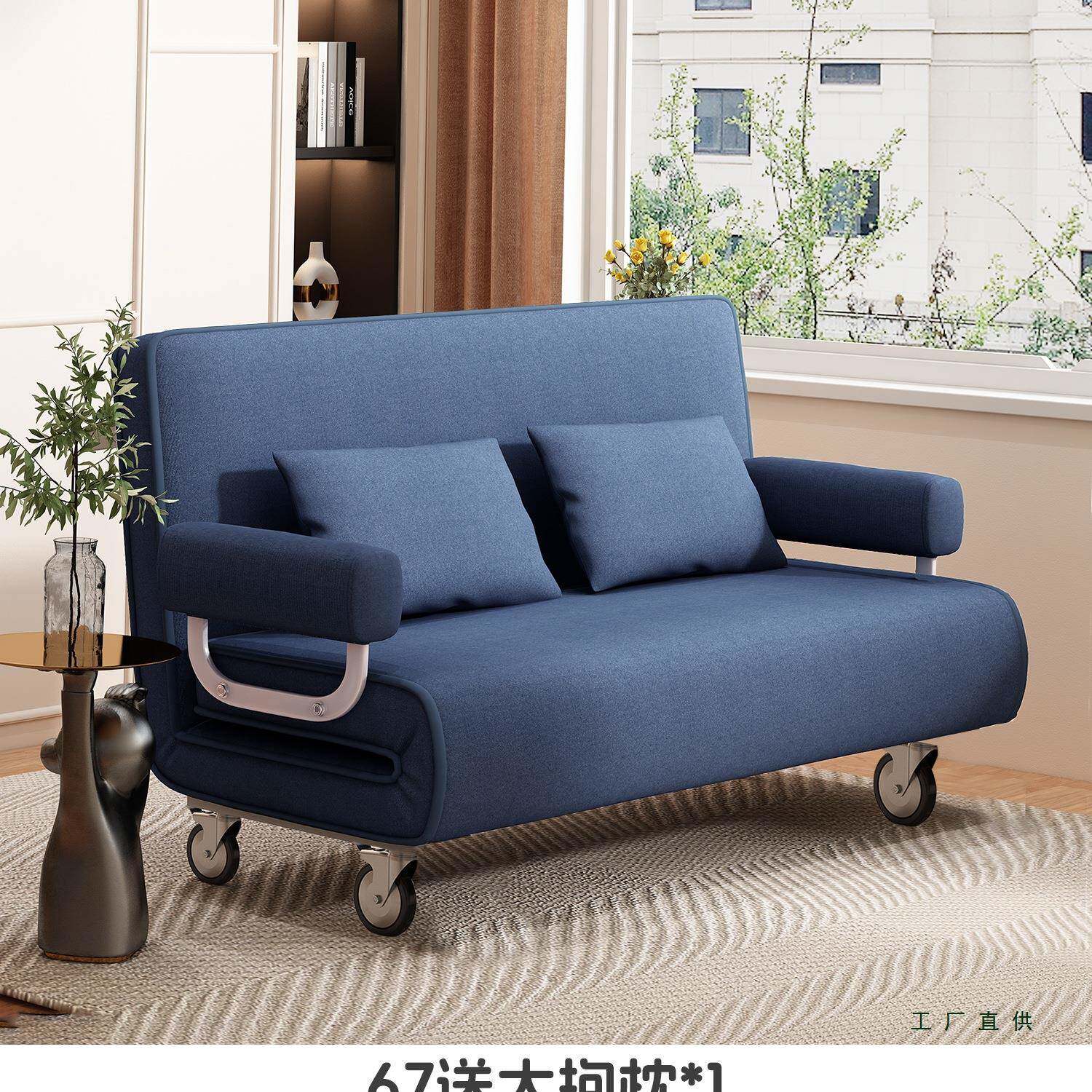款单人沙发床新带轮子2025办午公休折叠床985两用午睡简约折叠沙