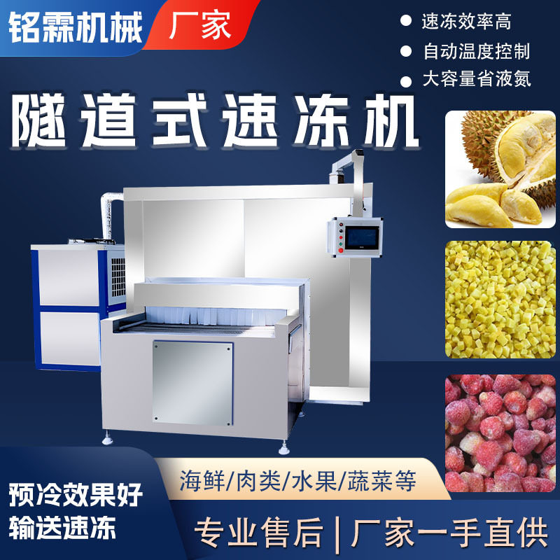 不锈钢冷冻鲜果速冻流水线 移动式速冻机 果蔬速冻加工设备大型