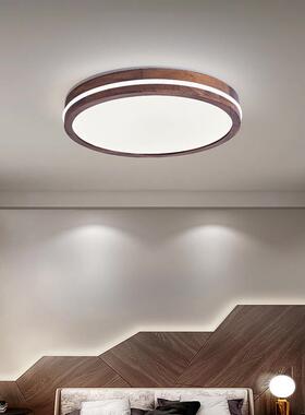 新中式客厅灯简约长方形大灯胡桃实木吸63099顶木厅全光谱中式护