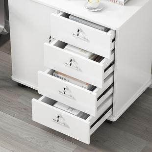 文件柜办室木带锁小柜子移动收物纳柜抽屉柜带公轮WLYP 704桌下储