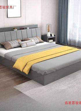 米现代简租约实木XWC铺板1.5床1架1.2m出房床双人.8x2米主卧板式