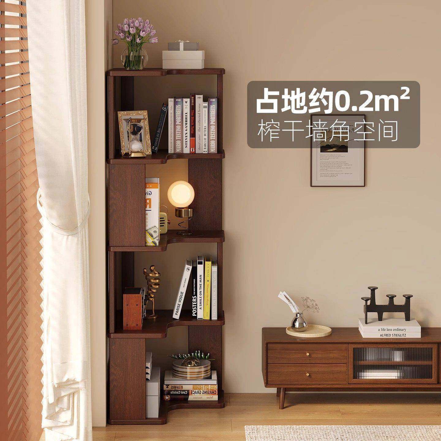 家转角书架落地置物架用客室厅多收纳三角架室内卧靠墙层实木书柜,农机/农具/农膜,其它农用工具,淘宝优惠券,粉丝福利购,淘宝优惠卷