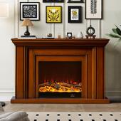 饰欧壁259架电子柜壁炉炉芯火家式 H&1.5米美式 壁炉装 用可