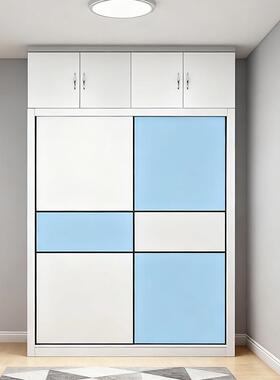 新推品现代约整体34381衣柜拉门家用出室租房卧组简装储物衣柜