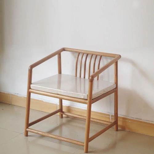 新中式实JB6-11-1简木休闲椅温莎木椅实餐椅约太师椅茶室会客办公