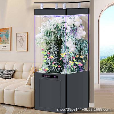 2025新款玻家用客大厅中小型鱼DLXFG-00缸超白水璃懒人免换族箱底