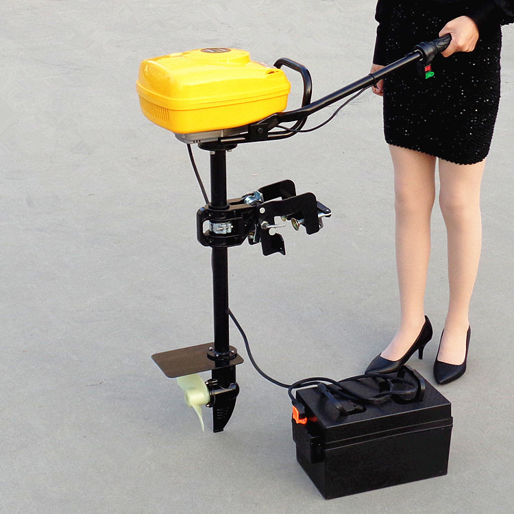 小型鱼船电动挂桨机轻便经济实用12v48v电动船挂机微型船尾机