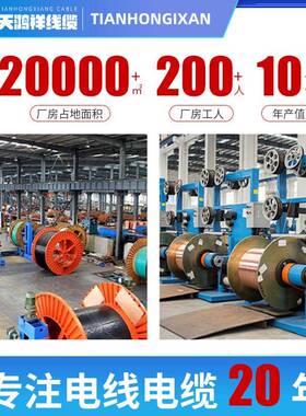 天祥bv铜芯线鸿股6平方电线单家用v线国标TGY单股铜芯b线厂家