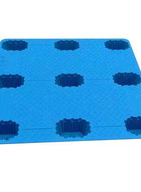 九NQM角吹塑托盘仓库流栈平板九脚防托盘板卡板垫仓板塑胶物垫板