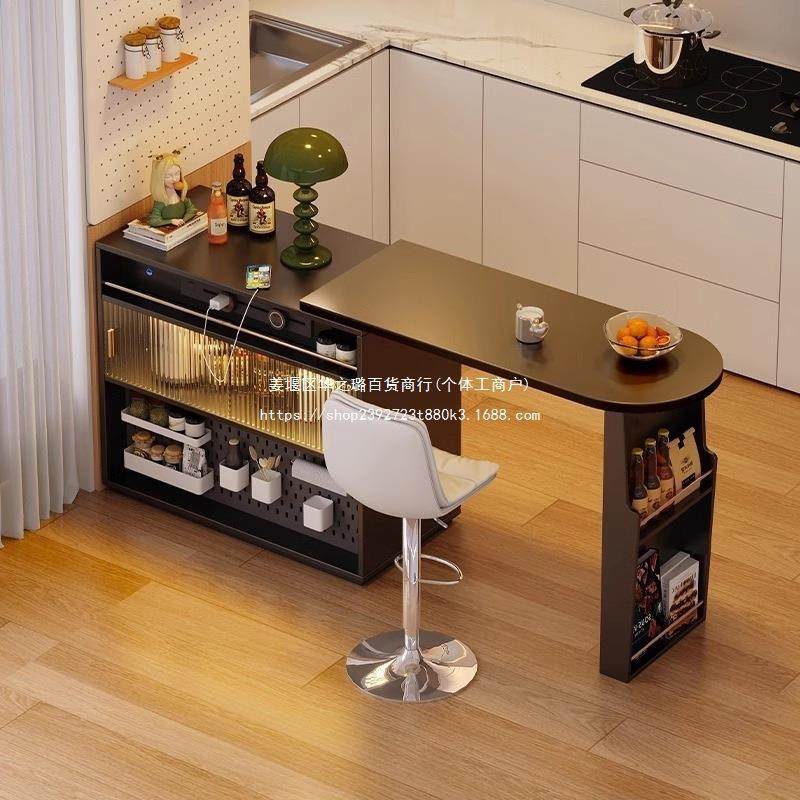 美式复可伸古缩沙吧台发边客柜厅多功能隔断中GVK古小户型吧台桌