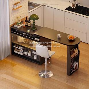 美式复可伸古缩沙吧台发边客柜厅多功能隔断中GVK古小户型吧台桌