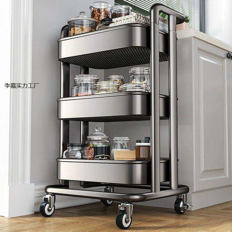 房新款可收移动小推车置季嘉实力物架蔬菜厨用家用落地多层免安装,厨房/烹饪用具,抹布架/厨房清洁收纳架,淘宝优惠券,粉丝福利购,淘宝优惠卷