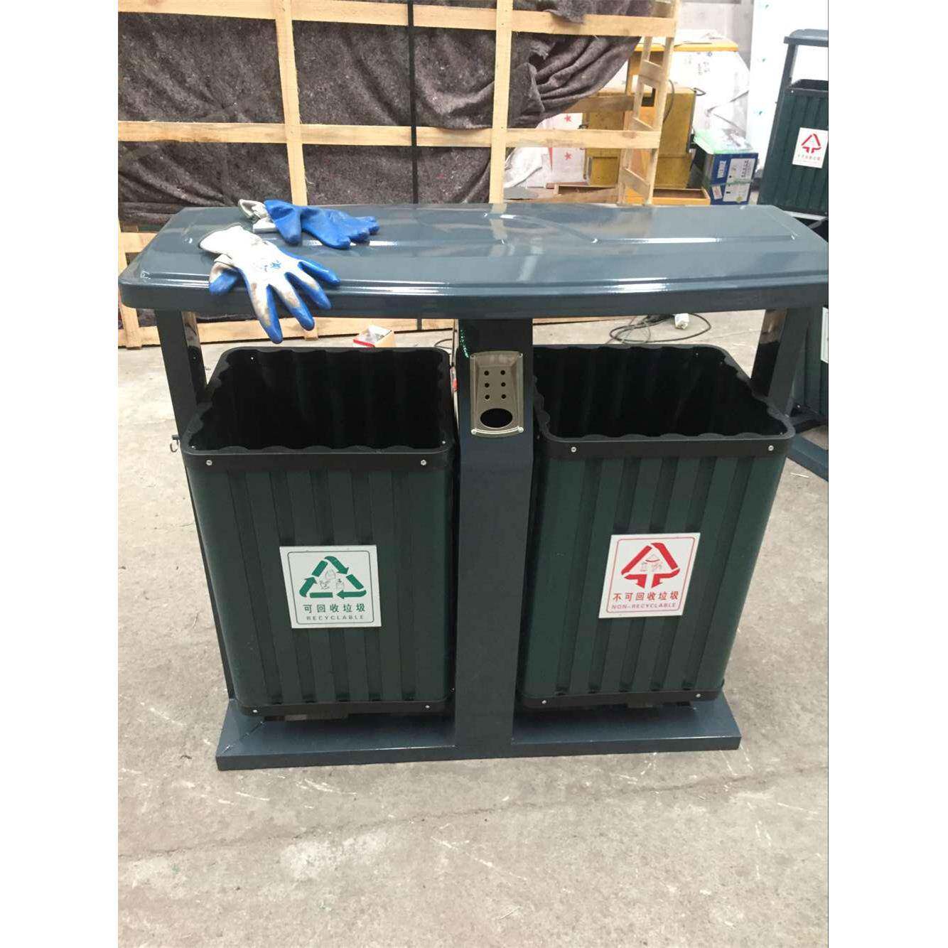 户外垃圾桶不锈钢双桶小区环卫不锈钢桶室外分类不锈钢垃圾桶