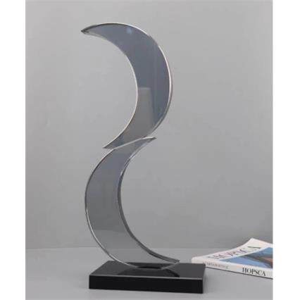 现代简约创意水晶工艺品制品样板房售楼处桌面书架软装饰品摆件