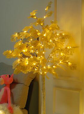 1.8m白色枫叶树灯落叶知秋婚礼舞台布置仿真树灯居家庭院装饰灯