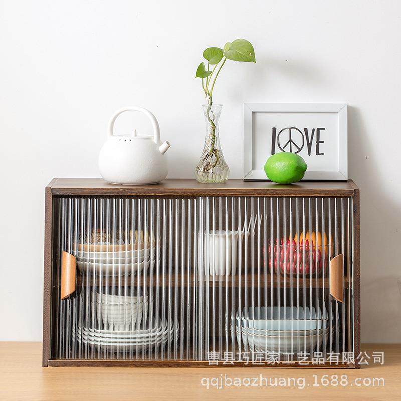 创意实木桌面收纳盒客厅卧室展示盒厨房香料分格展示盒碗具收纳盒,节庆用品/礼品,新娘配件,淘宝优惠券,粉丝福利购,淘宝优惠卷