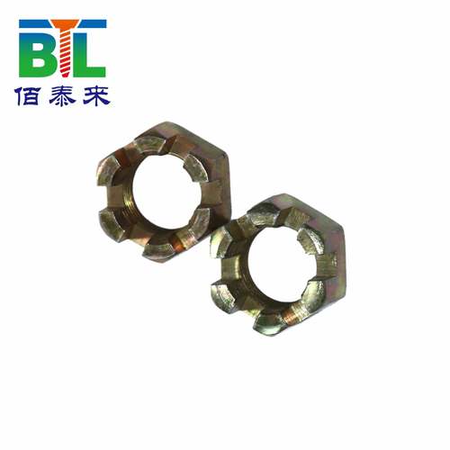 直销开槽螺母六角加厚槽型螺帽GB58高强度开槽母花螺母