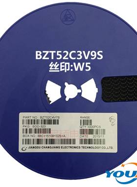 CJ长电贴片稳压二极管BZT52C3V9S3.9V丝印W5SOD-323SOD-123