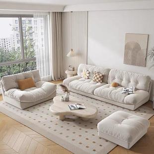 云朵沙发猫爪小户型客厅北欧简约布艺直排单双人科技布沙发北欧风