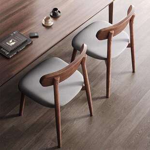 实木餐桌椅子靠背椅家用餐椅原木休闲餐厅吃饭中式茶椅书桌椅凳子