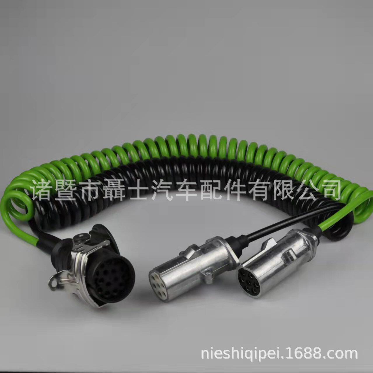 厂家直销外贸款十五芯电源线拖车线货车挂车连接线七孔线总成