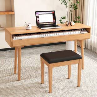 批实木琴桌书桌式电钢琴收纳桌子电子琴全翻盖midi键盘工作台编曲