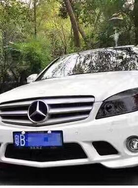 适用奔驰C级w204改装c63AmG大包围机盖叶子板排气中网